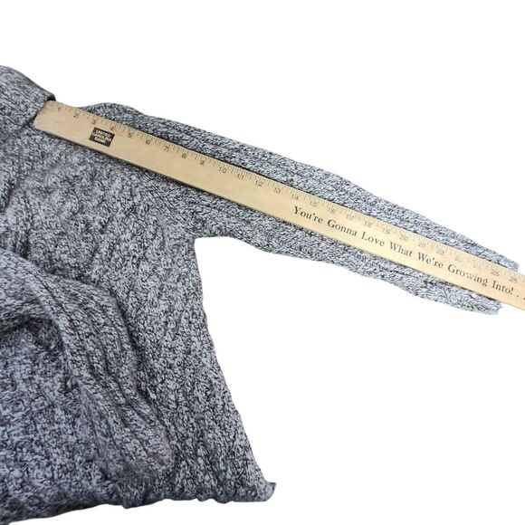 Express World Brand Tan Cable Knit Mock Turtleneck Sweater Sz. S - Picture 6 of 6